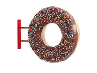Hanging Brown Donut Over Sized Statue - LM Treasures 