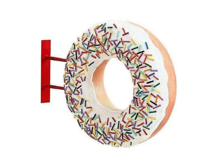 Hanging White Donut Over Sized Statue - LM Treasures 