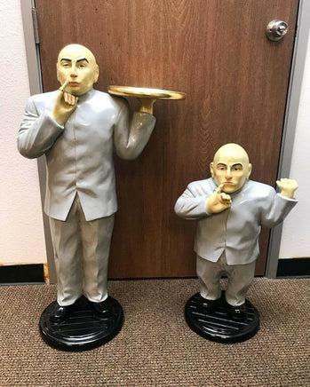 Baldy Set of 2 Dr. Evil Mini Me Butler Life Size Statues - LM Treasures 