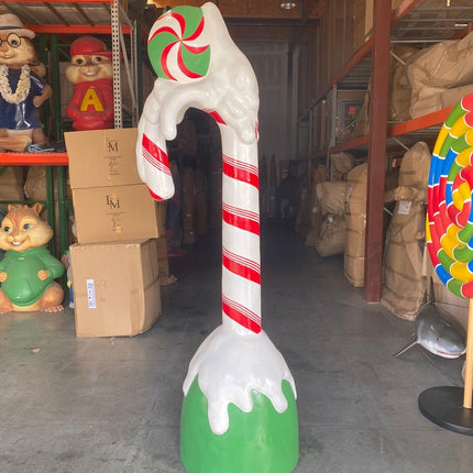Candy Cane Snow Over Sized Statue - LM Treasures 
