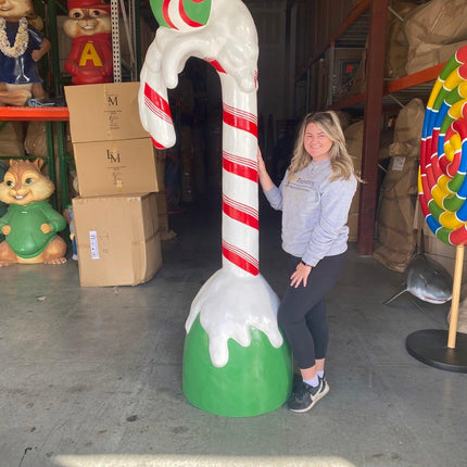 Candy Cane Snow Over Sized Statue - LM Treasures 