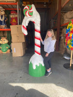 Candy Cane Snow Over Sized Statue - LM Treasures 