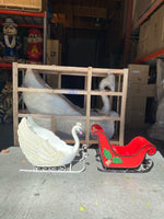 Small Swan Sleigh Statue - LM Treasures 