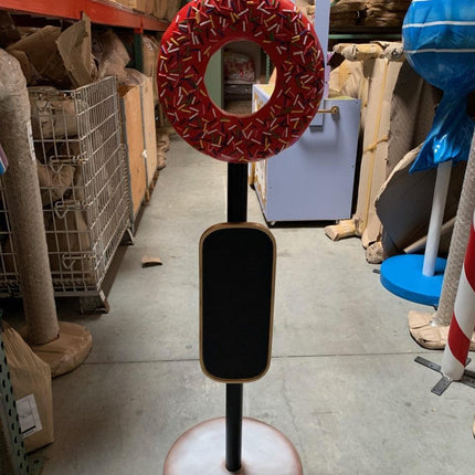 Red Donut Menu Board Statue - LM Treasures 