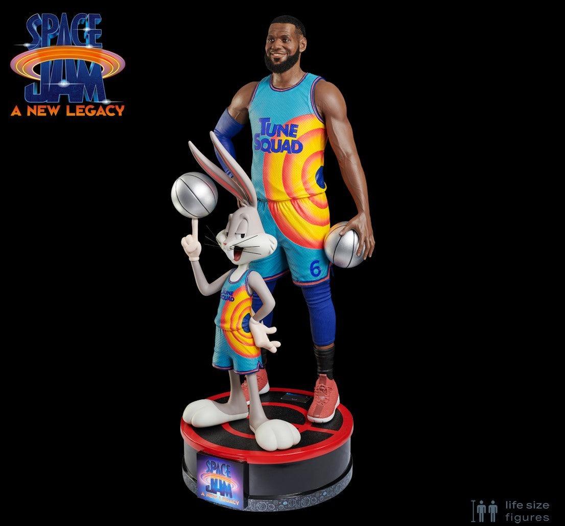 Space Jam Lebron James u0026 Bugs Bunny Life Size Statue| LM Treasures
