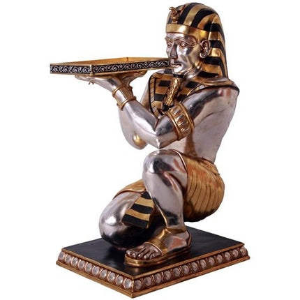 Egyptian Kneeling King Tut Table Life Size Statue - LM Treasures 