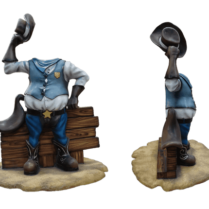 Cowboy Photo Op Life Size Statue - LM Treasures 