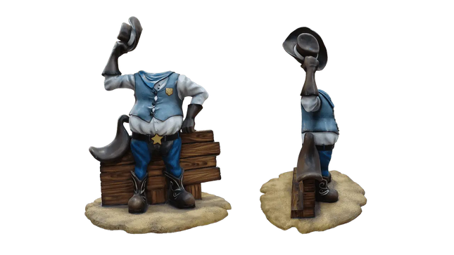 Cowboy Photo Op Life Size Statue LM Treasures - T
